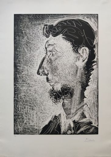 Pablo PICASSO - Grabado - Portrait de Piero Crommelynck II 