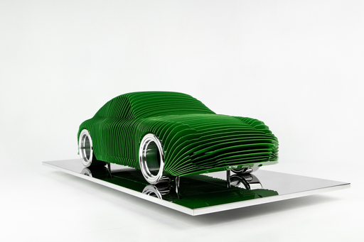 Antoine DUFILHO - Sculpture-Volume - Porsche 997 Targa vert anis