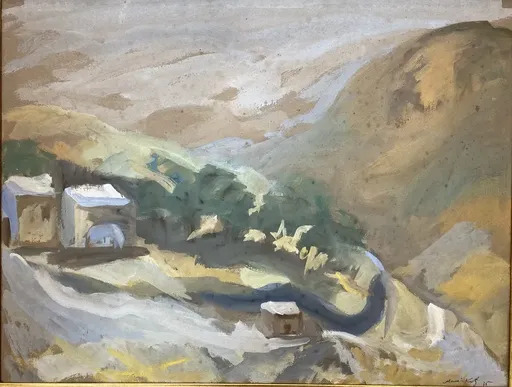 MANÉ-KATZ - Peinture - Landscape abstract