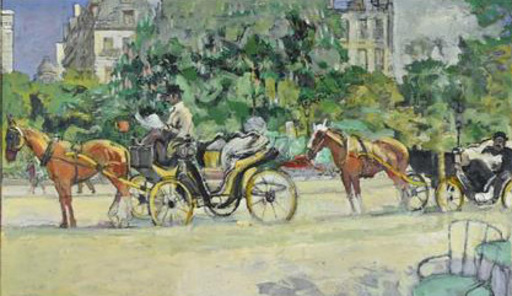 Paul DOM - Pintura - Horse Drawn Carriage