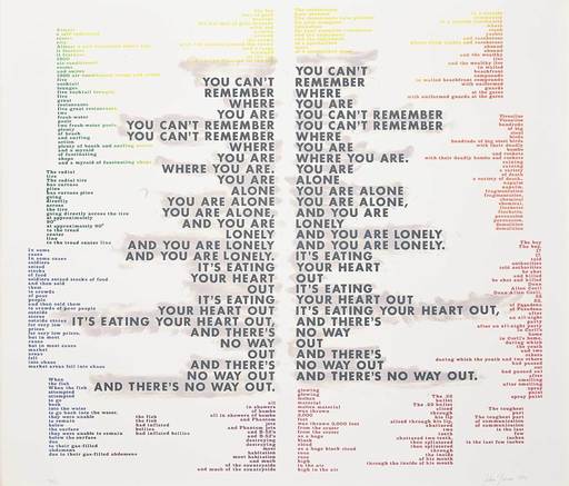 John GIORNO - Print-Multiple - Untitled - You Can't Remember Where You Are...
