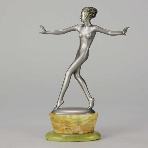 Josef LORENZL - Skulptur Volumen - Cold-Painted Bronze entitled "Veronica"