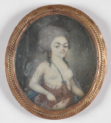 DUBOURG AUGUSTIN - Miniatura - Augustin Dubourg (1758-1800) - Circle, "Lady as Diana"