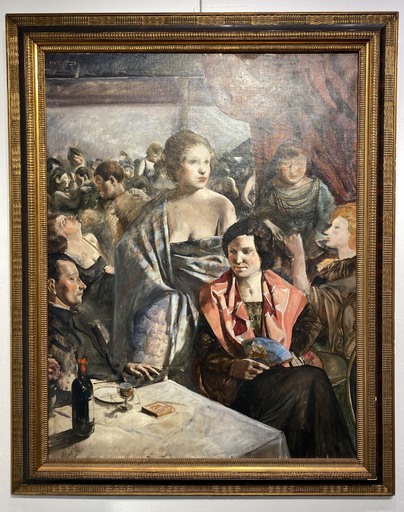 Ramon CAPMANY DE MONTANER - Gemälde - CAFÉ TEATRO 
