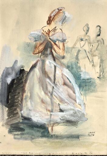 Jean TOTH - Drawing-Watercolor - La danse