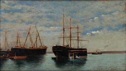 Antonio VARNI - Painting - Imbarcazioni 1888