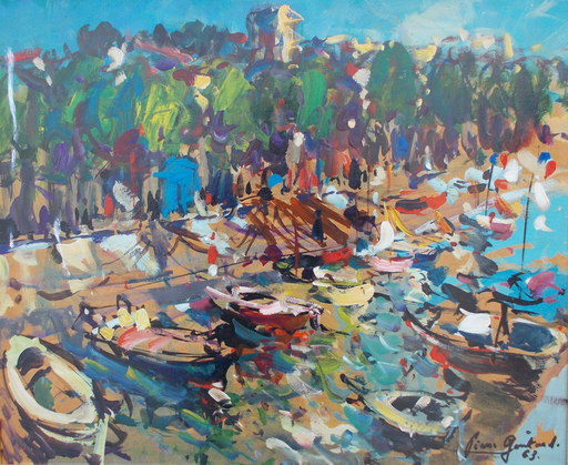 Pierre GONTARD - Gemälde - Le port