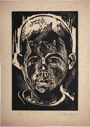 Hermann Max PECHSTEIN - Print-Multiple - Portrait of a Boy (Frank)