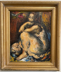 Constance STOKES - Painting - Untitled (seated woman)