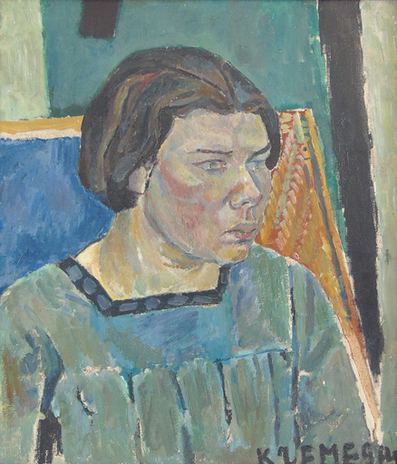Pinchus KREMEGNE - Painting - Female Portrait | Portrait de Femme