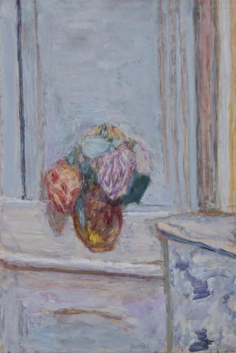 Pierre BONNARD - Dessin-Aquarelle - Vase de roses