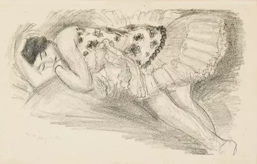 亨利·马蒂斯 - 版画 - Danseuse endormi au divan, from Dix Danseuses 