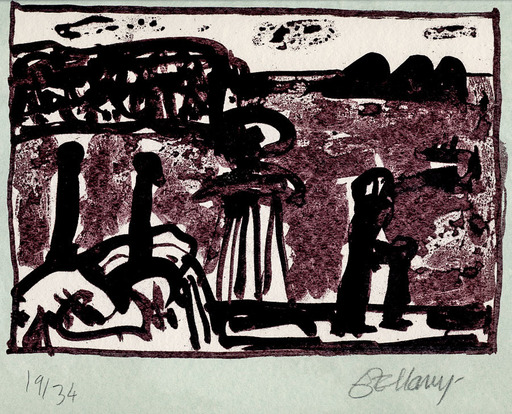 John BELLANY - Estampe-Multiple - Dark Landscape