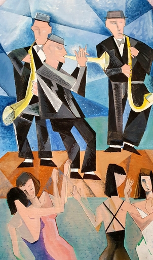 Jacob GILDOR - Peinture - Jazz Club