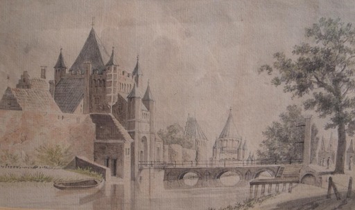 Hendrick TAVENIER - 水彩作品 - Haarlem 1790