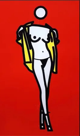 ジュリアンオピー◇Woman taking off man’s shirt Woman taking off man's shirt by | Julian OPIE | buy art online