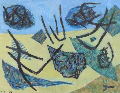 Henri GOETZ - Painting - Composition, 1988
