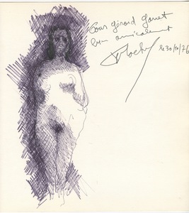 Francis MOCKEL - Dibujo Acuarela - DESSIN À L'ENCRE 1976 SIGNÉ À LA MAIN HANDSIGNED INK DRAWING