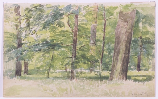 Franz KOPALLIK - 水彩作品 - "Wienerwald (Vienna Forest)", ca.1900