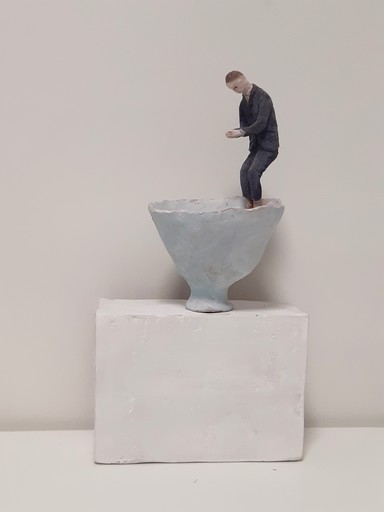 Pino DEODATO - Ceramic - _Uomo sul vaso