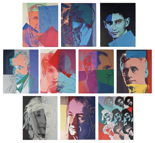 Andy WARHOL - Stampa-Multiplo - Ten Portraits of Jews of the Twentieth Century Complete Port