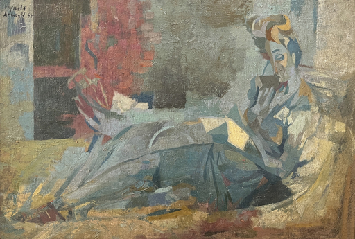 Reynold ARNOULD - Gemälde - Portrait De Marthe Arnould, 1944