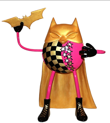 Carl JAUNAY - Skulptur Volumen - Batman Pink Star