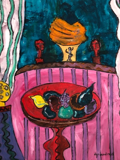Christian DURIAUD - Peinture - Table avec fruits