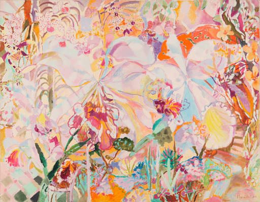 Claude MARECHAL - Peinture - Jardin tropical