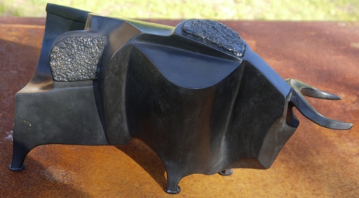 André ABRAM - Sculpture-Volume - Les deux taureaux