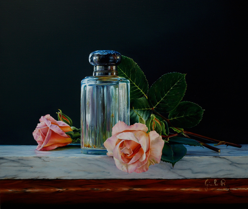 Riccardo GIRAUDO - Gemälde - Rose con vetro