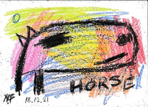 Harry BARTLETT FENNEY - Drawing-Watercolor - horse (18 12 2021)