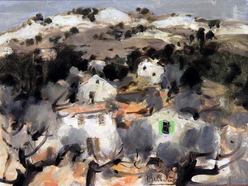 Eugène BABOULENE - Peinture - Paysage aux oliviers