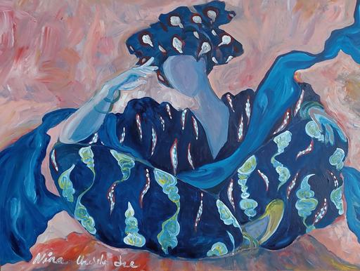 Nina URUSHADZE - Painting - Cobalt Arlequin
