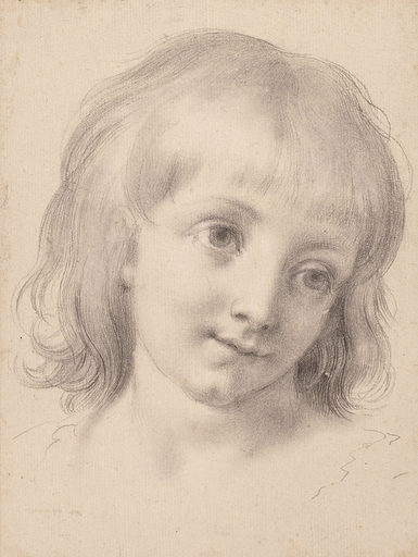 Antonio CAVALLUCCI - Disegno Acquarello - Head of a child.