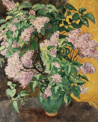 Louis VALTAT - Gemälde - Bouquet de Lilas