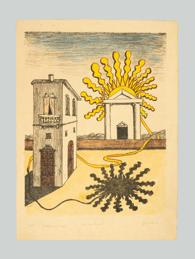 Giorgio DE CHIRICO - Estampe-Multiple - Tempio del Sole