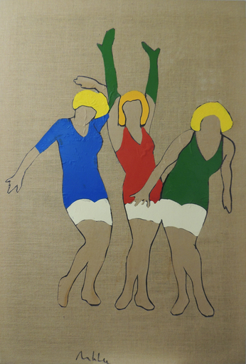 Marco LODOLA - Painting - Tre ballerine