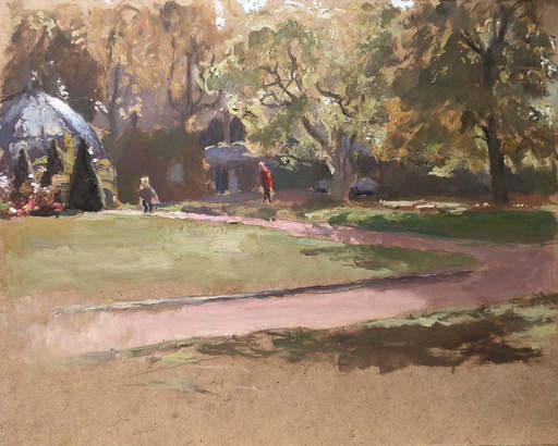 Marc DAILLY - Painting - Près des serres du parc