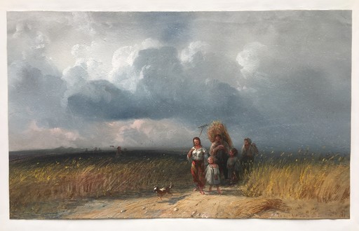 Carlo BOSSOLI - Painting - Ritorno dalla campagna