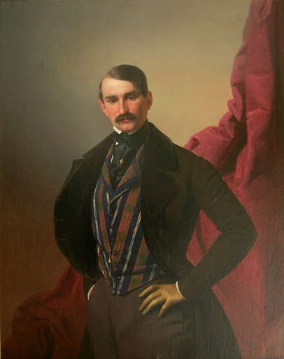 Giuseppe MOLTENI - Painting - Portrait of a gentleman