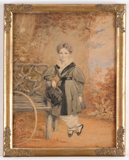 Frederick William BURTON - Dibujo Acuarela - "Portrait of a Child", 1833
