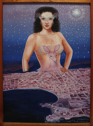 Isabel MORTERA - Painting - María Felix y el carnaval