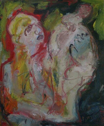 Bernard MOREL - Gemälde - PEINTRE ET MODELE