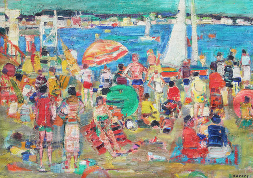 Robert SAVARY - Painting - La plage