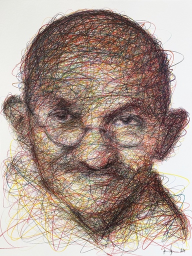 Hom NGUYEN - Drawing-Watercolor - Gandhi