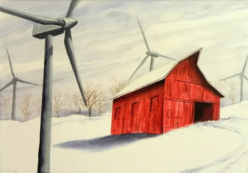 Julio FIGUEROA BELTRAN - Peinture - Study for the Red Blizzard