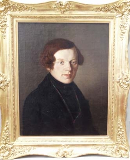 Eduard VON ENGERTH - Pittura - "Portrait of a Young Man", middle 19th Century