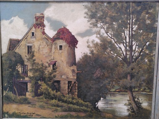 Gustave BRACHET - Peinture - Moulin de Roachopt à Mandres (Yerres)