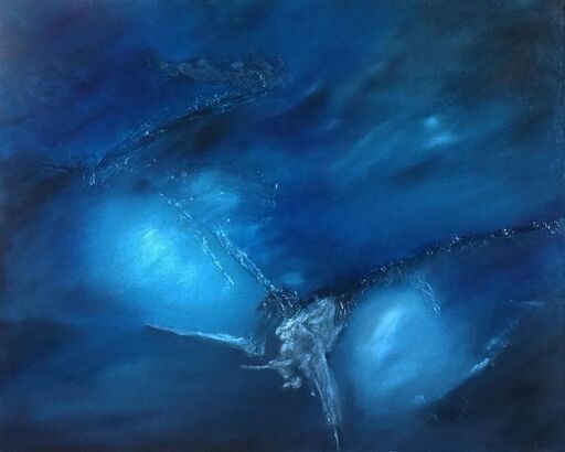 Fabienne RIBEYROLLES - Painting - Bleu Nuit